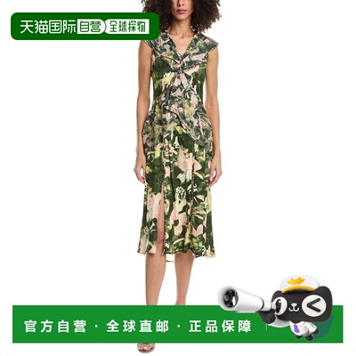 自营3.1 Phillip Lim Floating Iris Ruffle Dress - green 美国