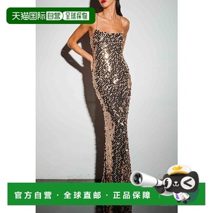 美国奥莱直发 玫瑰金 自营the sei玫瑰金伯爵亮片背心裙