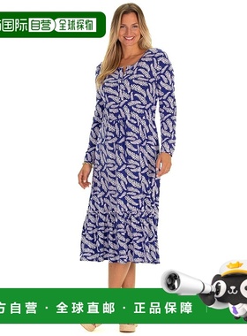 自营duffield laneThe Mosa Midi Dress in Blue Fern - blue 美