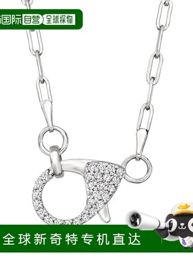 自营 Ross-Simons Sterling Silver Paper Clip Link Necklace Wi