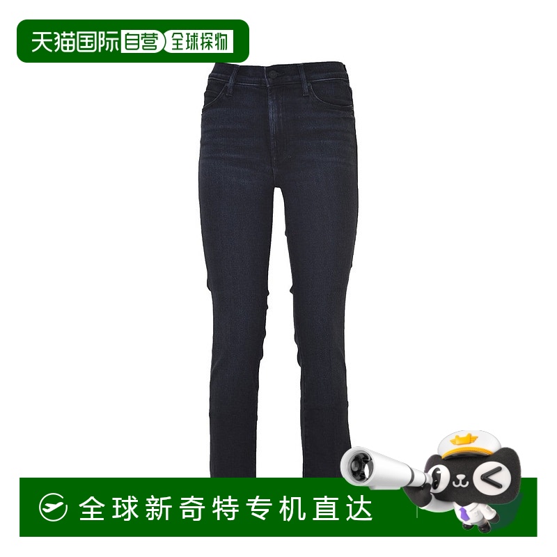 自营 mother黑色牛仔的Rascal Ankle Snippet牛仔裤-黑色 美国奥