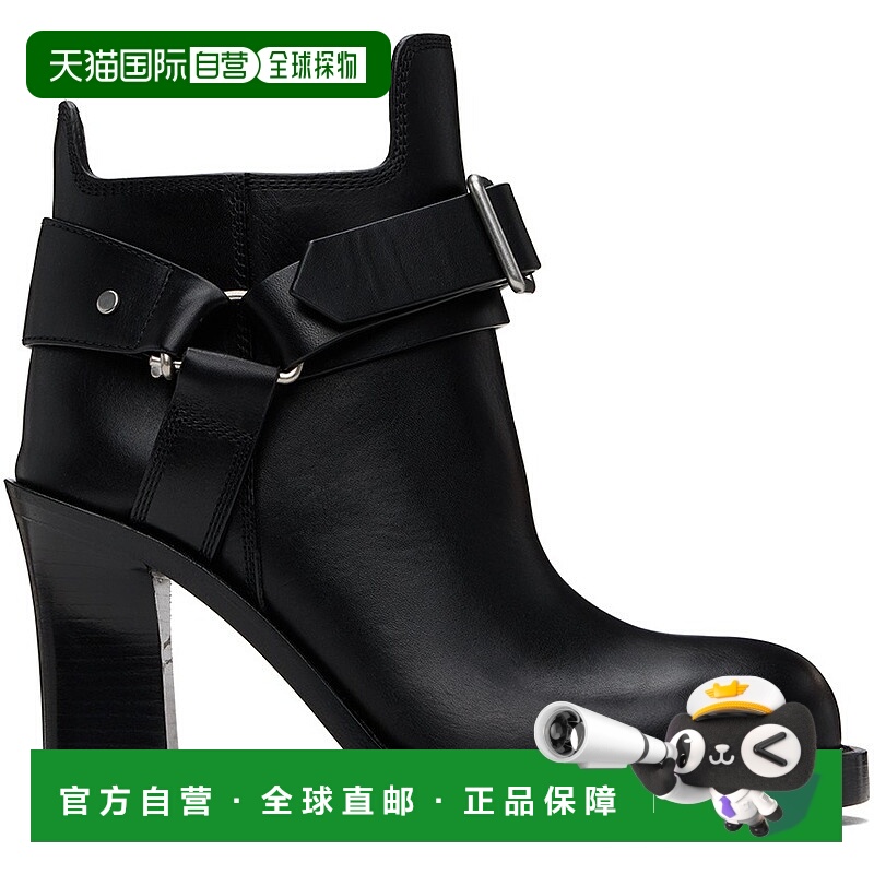 1h可退 香港直邮潮奢 Burberry 巴宝莉 女士 黑色 Leather Stirru