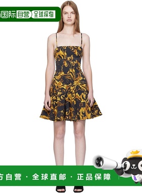 1h可退 香港直邮潮奢 versace 范思哲 女士 黑色 & 黄色 Porcelai