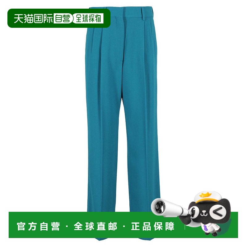 自营 blazé milanoKaspia狐狸长裤-蓝色 美国奥莱直发直筒裤