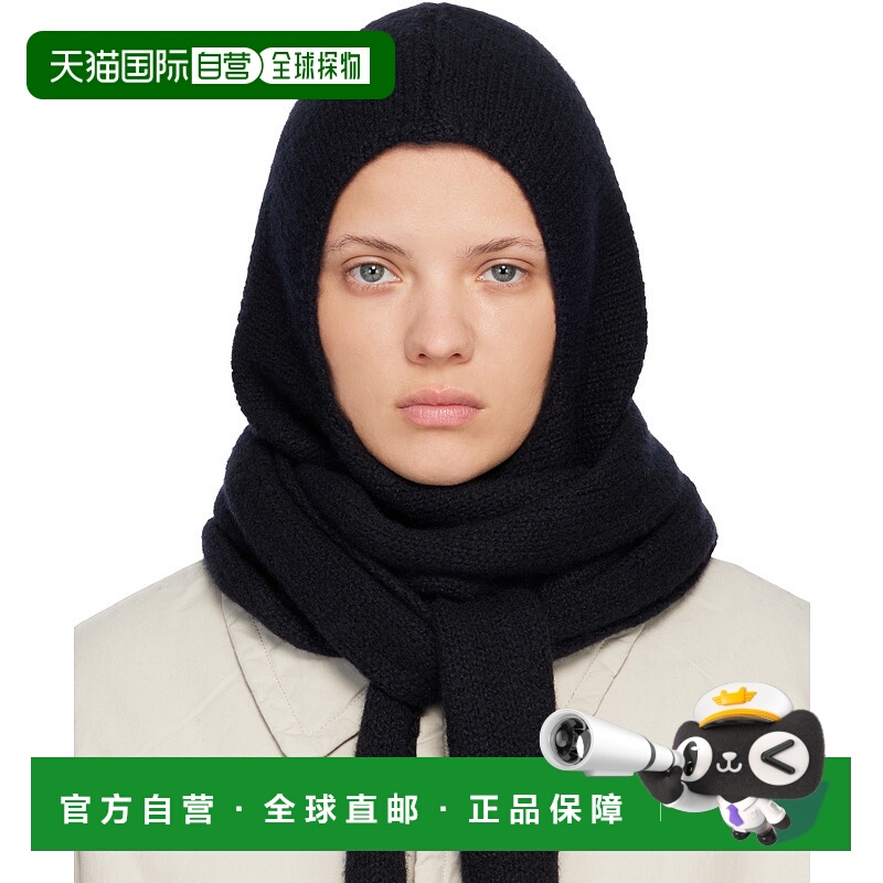 1h可退 香港直邮潮奢 Casey Casey 女士 黑色 Softy Hooded 围巾