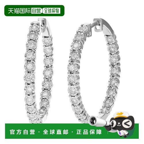 自营vir jewels1/2 cttw Lab Grown Diamond Hoops Earrings in S