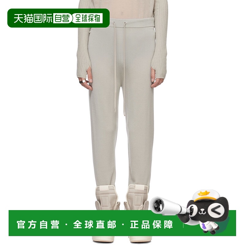 香港直邮潮奢 rick owens 瑞克 欧文斯 男士 灰白色抽绳运动裤 RU