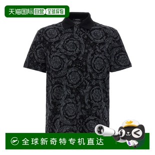 美国奥莱直发 自营 versace巴洛克风格 Polo衫 黑色
