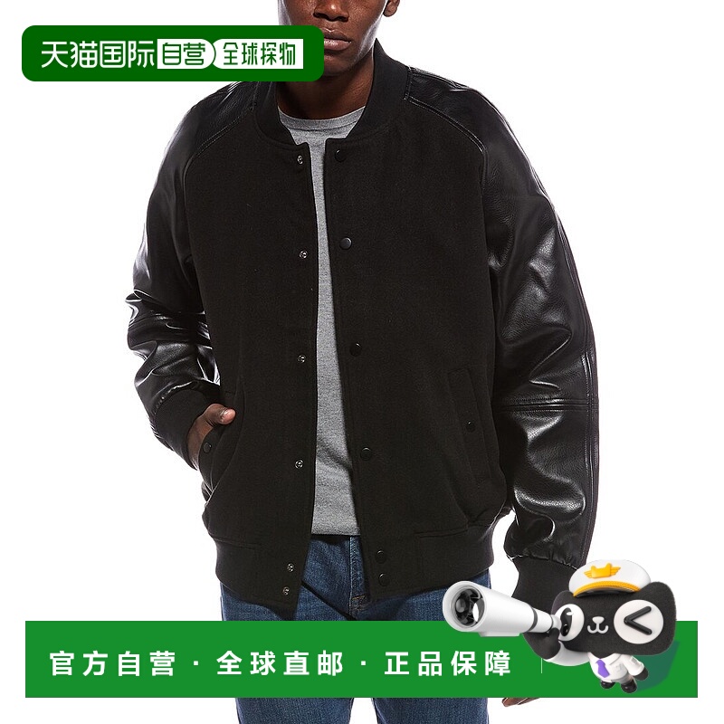 自营Slate & Stone Varsity Jacket - black 美国奥莱直发