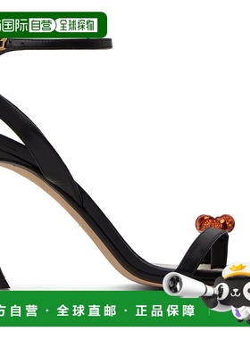 1h可退 香港直邮潮奢 Lanvin 朗雯 女士 黑色 Swing Melodie 凉鞋