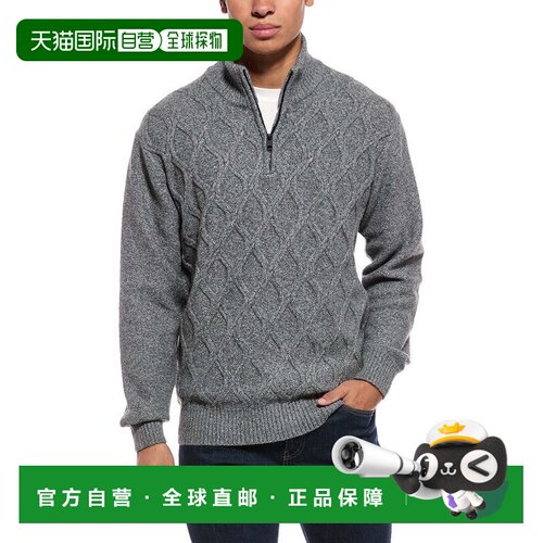 美国直邮自营weatherproof vintage防风雨复古格子纹理模糊1/4拉