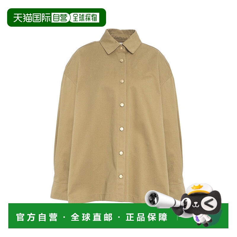 自营7 for all mankindBeige Oversized Shirt - brown 美国奥莱