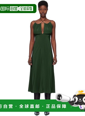 1h可退 香港直邮潮奢 TOTÊME 女士 绿色抽褶连衣裙 241WRD1104FB0