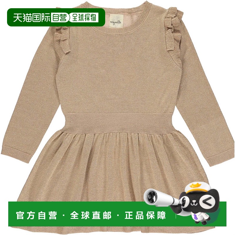 自营 vignette金色女童 Carrie 连衣裙 - 金色 美国奥莱直发