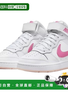 自营Nike Court Borough Mid 2 CD7782-116运动鞋儿童白色皮鞋TF4