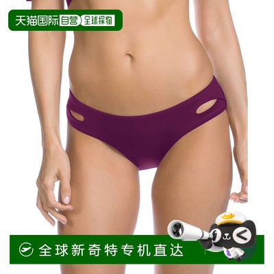 自营 beccaVirtue Keyhole Hipster Bikini Bottom In Raisin - r