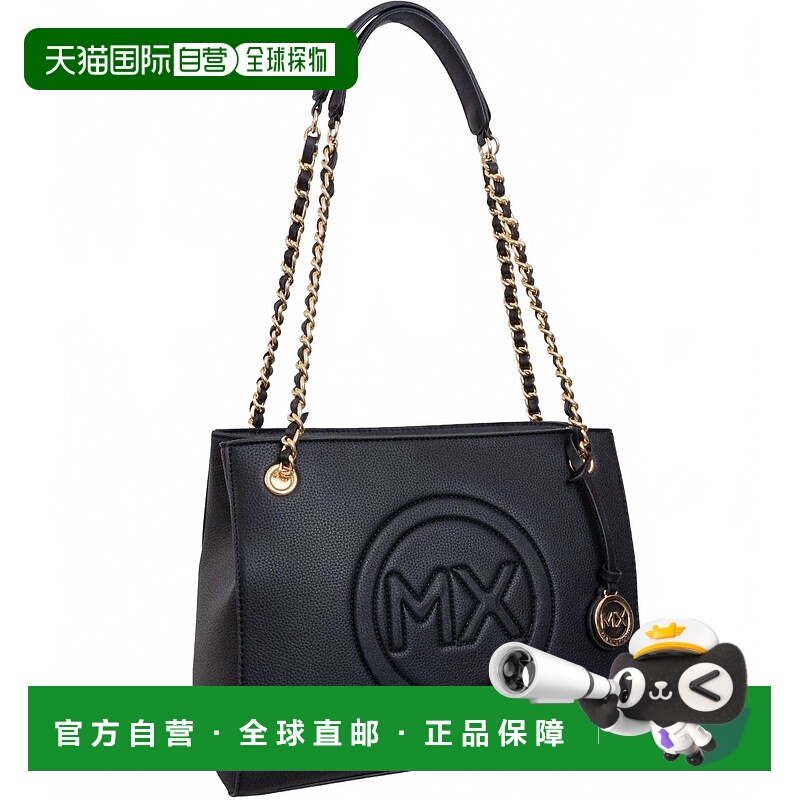 自营max studioWomen's Pebble Grain Double Handle Chain Tote