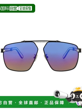 自营 philipp plein飞行员框架钛合金太阳镜-黑色多色 美国奥莱直