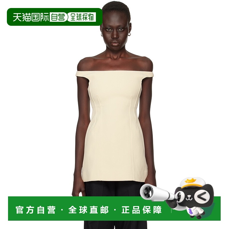 1h可退 香港直邮潮奢 TOTÊME 女士 米色 Curved Off-Shoulder 上