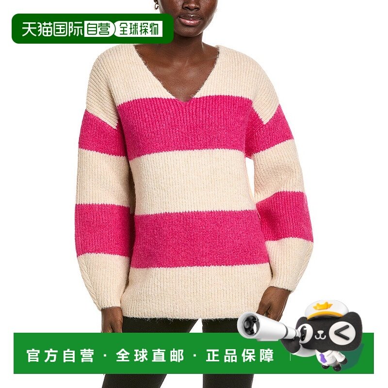 自营Endless Rose Fuzzy Striped Oversized Wool-Blend Sweater