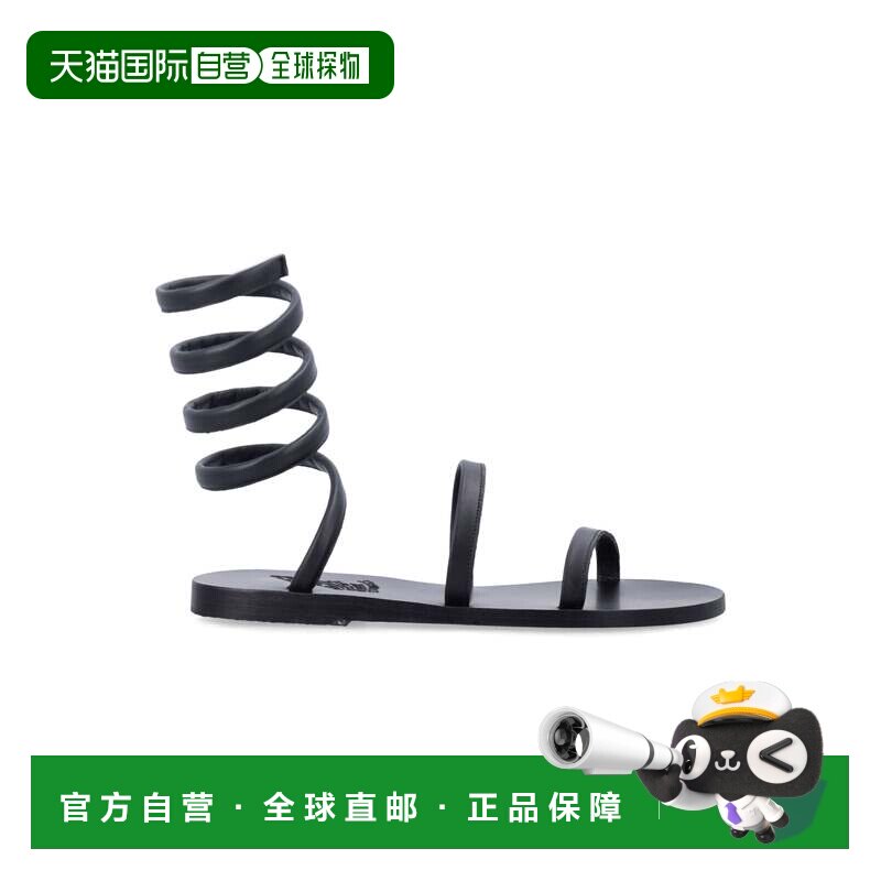 自营ancient greek sandalsOfis黑色皮革角斗士包边凉鞋-黑色 美图片