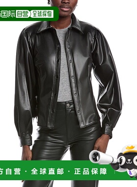 自营Kenneth Cole Vegan Leather Jacket - black 美国奥莱直发