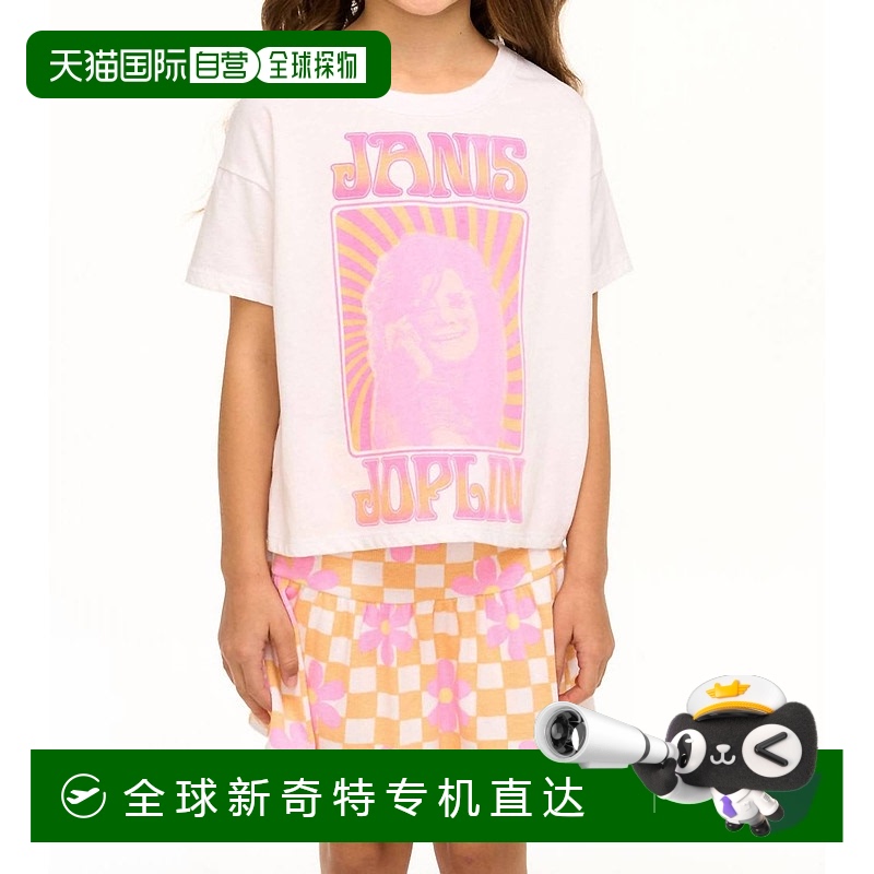 自营 chaser女式Janis Joplin白色T恤 【美国奥莱】直发