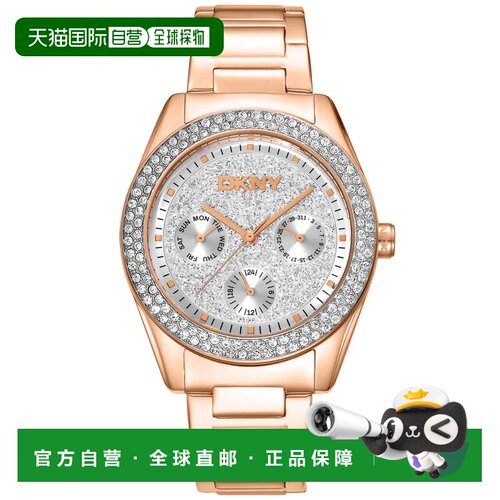 自营DKNY女士时尚36mm石英手表DK1L078M0035-玫瑰金 美国奥莱直发