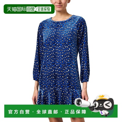 自营 Jude Connally Sadie Print Velvet Dress - blue 美国奥莱