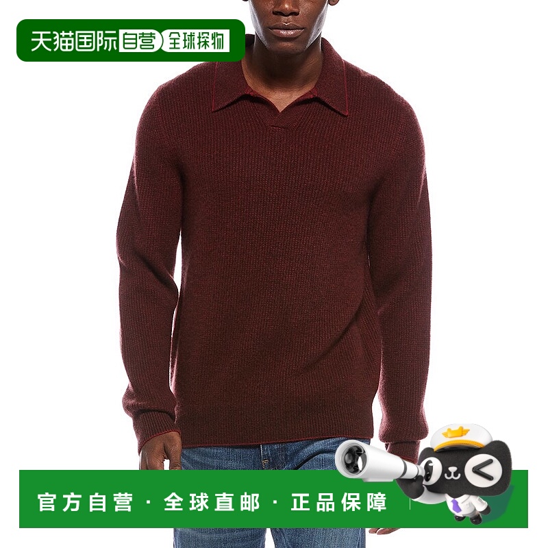 自营Vince Boiled Thermal Cashmere Johnny Collar Sweater - re