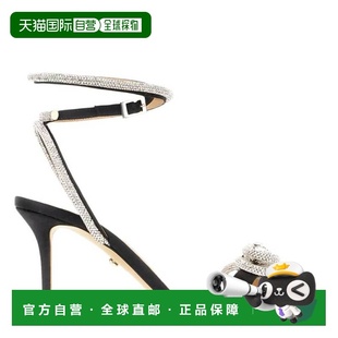自营Mach & Mach Crystal Double Bow Sandals - black 美国奥莱