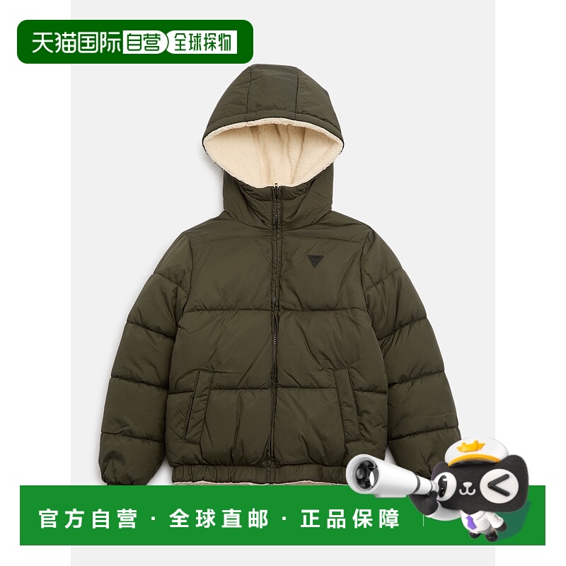 自营guess可逆羽绒服（8-16）-猎人绿 美国奥莱直发