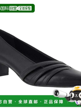 自营Easy Street Entice Pumps Women's Black Leather Square To