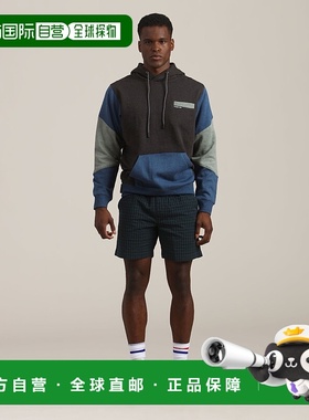 自营 members only男款 Drew 拼色连帽运动衫 - 炭灰色 美国奥莱