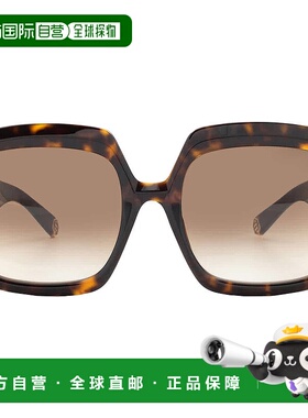 自营Philipp Plein Brown Square Ladies Sunglasses SPP038M 072