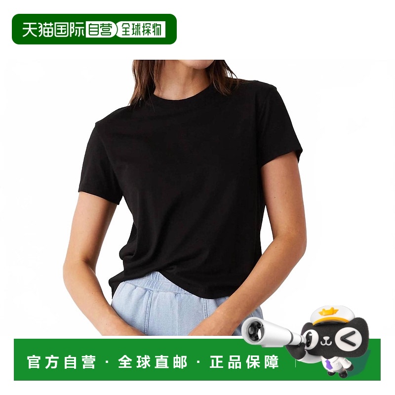 自营 monrow黑色基本圆领T恤 美国奥莱直发