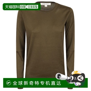 绿色 自营 lauren军绿色羊绒圆领套头衫 polo 美国奥莱直发 ralph