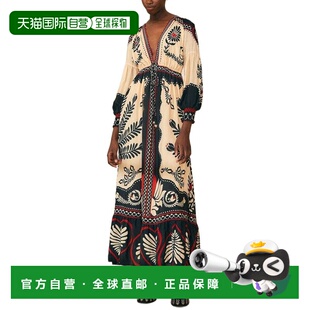 自营FARM Rio Passion Scarf Black Maxi Dress - black 美国奥莱