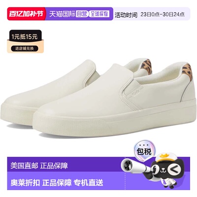 自营Women's Keds Pursuit Sneakers White Leopard Leather Comf