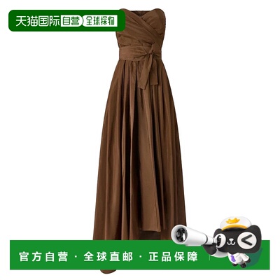 自营pinkoStrapless High-Low Dress With Fitted Bodice - black