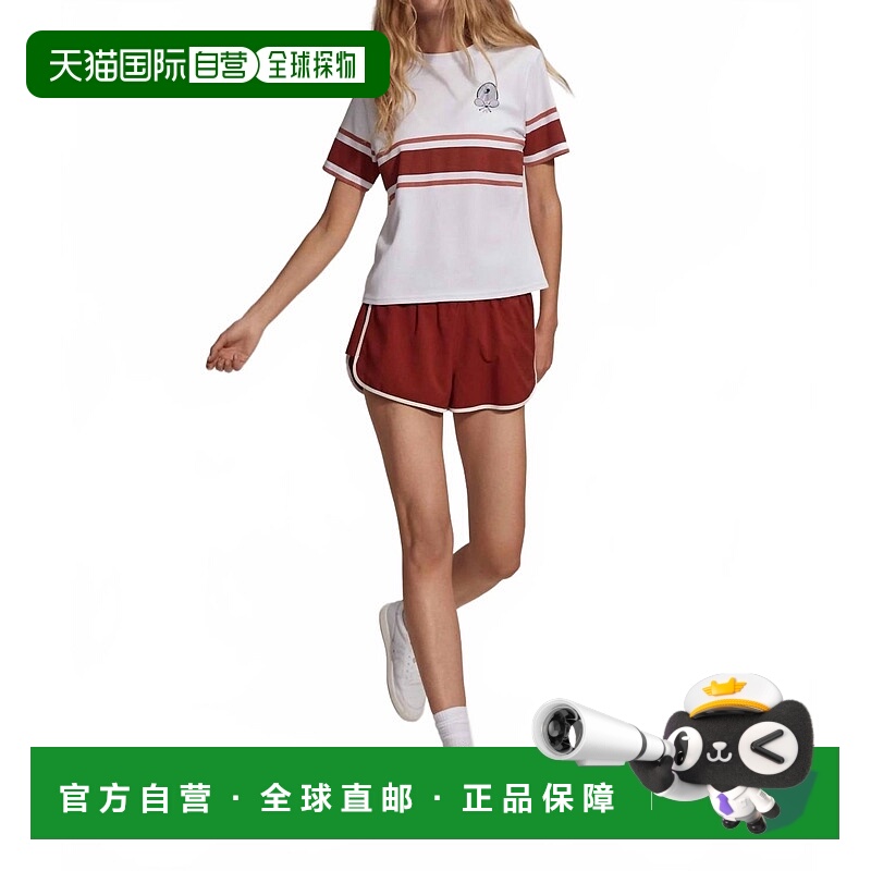 自营varleyLenton Branded Tee In White/burnt Henna - white/bu