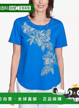 1h可退 【美国直邮】alfred dunner 女士 上装T恤短袖