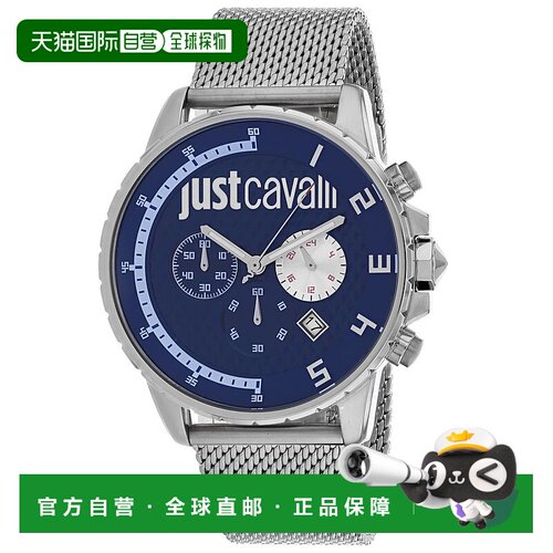 自营Just Cavalli Men's Blue dial Watch - blue 美国奥莱直发