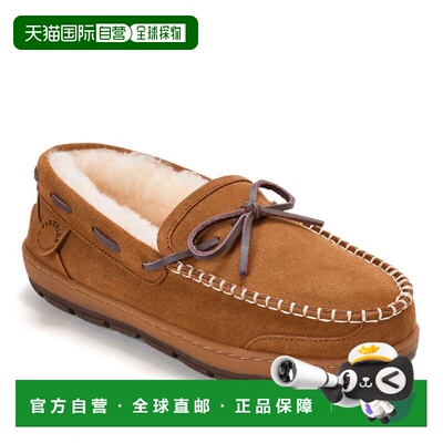 自营Fireside by Dearfoams Men's Forster Genuine Shearling Mo