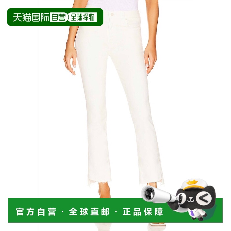 自营motherInsider Crop Step Fray牛仔裤奶油泡芙-奶油泡芙 美国