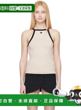 1h可退 香港直邮潮奢 Courreges 女士 灰白色针扣背心 124JDE067J