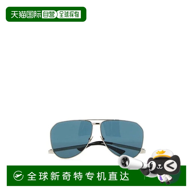 自营 saint laurent圣罗兰金属SL 690 DUST男式太阳镜-银色 【美