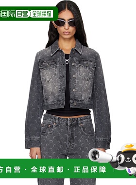 1h可退 香港直邮潮奢 Marine Serre 女士 灰色 Moon Laser Croppe