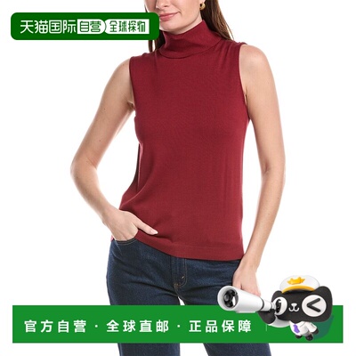 自营Lafayette 148 New York Turtleneck Shell - red 美国奥莱直