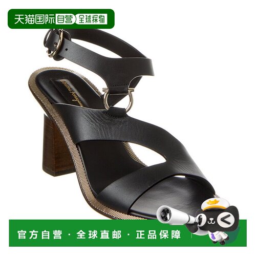 自营salvatore ferragamoFerragamo Mapi皮革凉鞋-黑色 美国奥莱